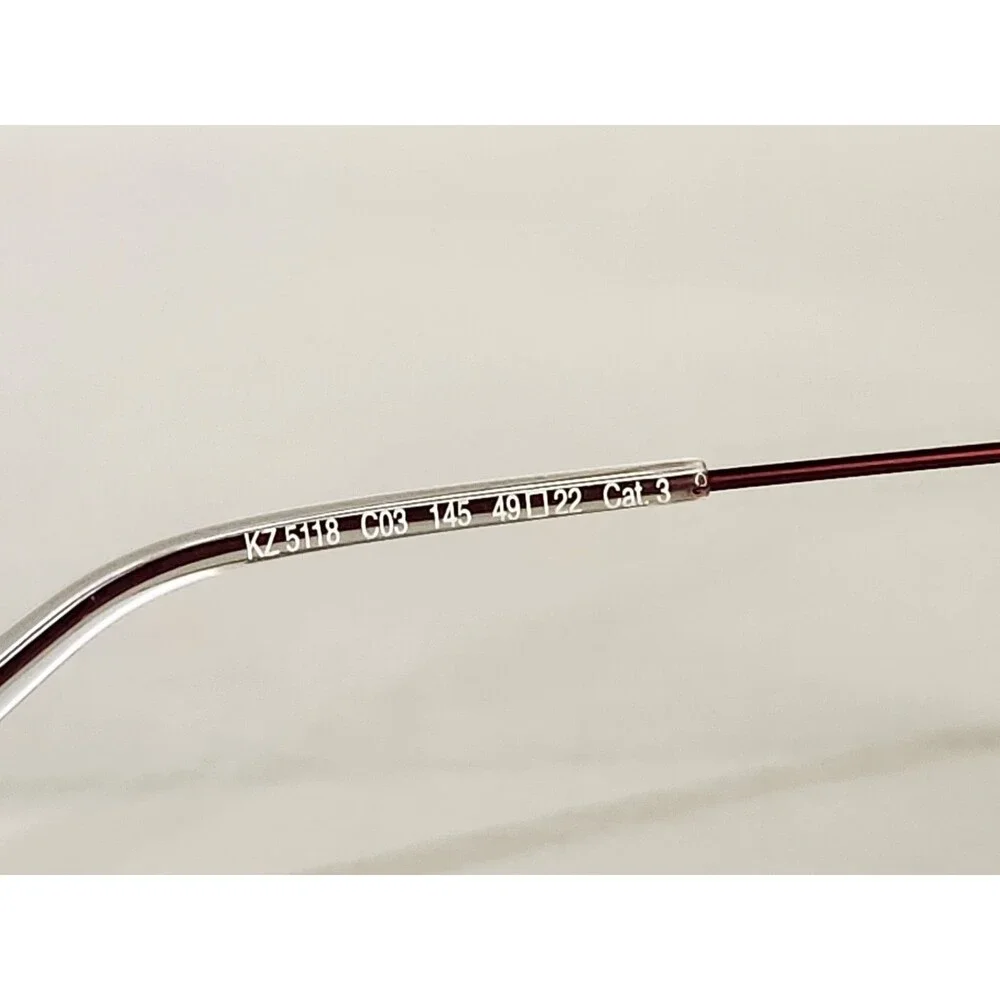Kenzo Sunglasses KZ 5118 Metallic Red Made In France Lightweight Metal Frames